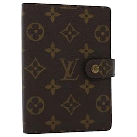 Louis Vuitton-LOUIS VUITTON Monogram Agenda PM Day Planner Cover R20005 Auth LV 44657-Monogramme
