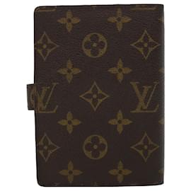 Louis Vuitton-LOUIS VUITTON Monogramm Agenda PM Tagesplaner Cover R.20005 LV Auth 44657-Monogramm