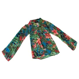 Dolce & Gabbana-Blusa de seda-Multicolor