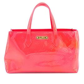 Louis Vuitton-Wilshire Lackleder Rosa/Rot - Ausgezeichneter Zustand-Pink,Rot