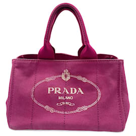 Prada-Cabas en toile rose Prada Canapa-Rose