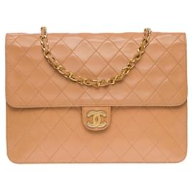 Chanel-Sac Chanel Timeless/Classic in Beige Leather - 100078-Beige