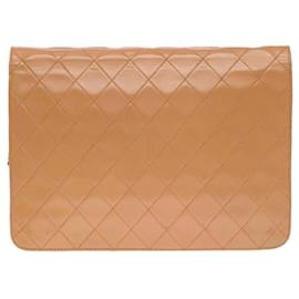 Chanel-Sac Chanel Timeless/Classic in Beige Leather - 100078-Beige