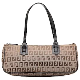 Fendi-Fendi Brown Zucchino Handbag-Brown