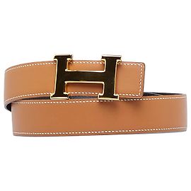 Hermès Cinturón Constance reversible Hermes marrón Castaño