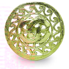 Chanel-Chanel Gold CC Brooch-Golden