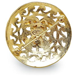 Chanel-Chanel Gold CC Brooch-Golden