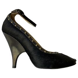 Just Cavalli Heels Black Golden