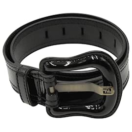 Fendi-Fendi B Buckle Belt in Black Patent Leather-Other