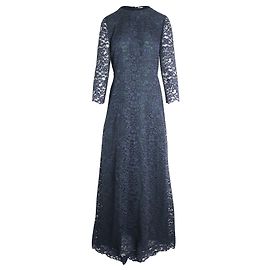 Vestido de encaje de algodón azul marino con mangas transparentes de Tory Burch Azul Azul marino