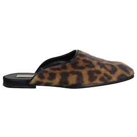 Stella Mc Cartney Stella McCartney Mule com estampa de leopardo em pele sintética marrom Outro Impressão em python