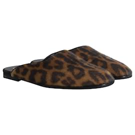 Stella Mc Cartney-Stella McCartney Mule com estampa de leopardo em pele sintética marrom-Outro