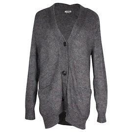 Cardigã oversized com decote em V Isabel Marant em mohair cinza Cinza