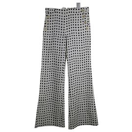 Calça flare com estampa de estrelas Max Mara Zirlo em algodão branco Branco