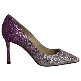 Jimmy Choo Romy 85 Ombre Shiny Pumps mit mehrfarbigem Glitzer Andere Python drucken