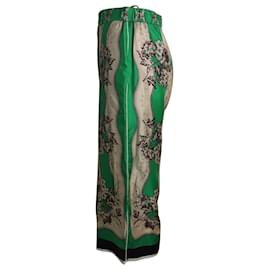 Gucci-Gucci Printed Culottes in Green Silk-Other