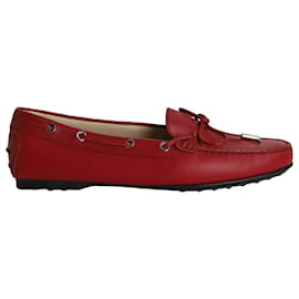 Tod's-Mocassino Gommino Tod's in Pelle Rosso-Rosso