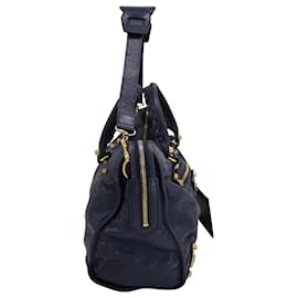 Balenciaga-Balenciaga Motocross Classic City Bag in Blue Leather-Blue