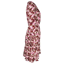 Anna Sui-Anna Sui Damen-Minikleid mit Spitzenbesatz und Blumendruck aus mehrfarbigem Rayon-Andere,Python drucken