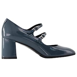 Carel-Alice Pumps – Carel – Lackleder – Graublau-Blau