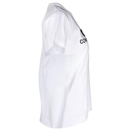 Comme Des Garcons-Camiseta com logotipo Comme Des Garcons em algodão branco-Branco