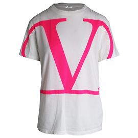 Valentino Garavani Camiseta Valentino VLogo de algodón blanco Blanco