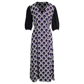 Miu Miu-Miu Miu Printed Midi Dress in Multicolor Viscose-Multiple colors