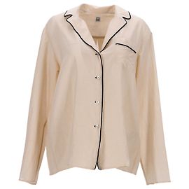 Blusa Totême PJ de Algodón Crudo Blanco Crudo