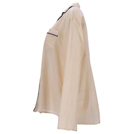 Totême-Totême PJ-Bluse aus Ecru-Baumwolle-Weiß,Roh