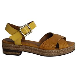 Fendi Cross Ankle Strap Sandals in Multicolor Patent Leather Other Python print