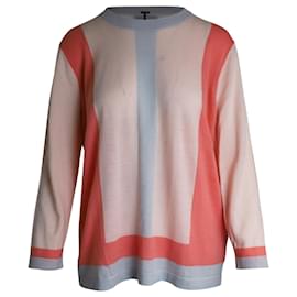 Escada-Escada Colorblock Sweater top in Multicolor Wool-Other,Python print