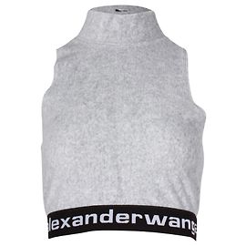 Alexander Wang alexanderwang.T regata com logo gola alta em algodão cinza Cinza