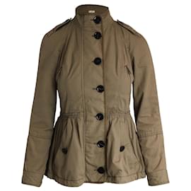 Burberry-Burberry Brit Utility Coat in Brown Cotton-Brown