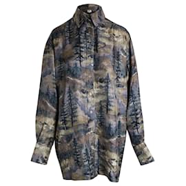 Gucci-The North Face x Gucci Printed Shirt in Multicolor Silk-Multiple colors