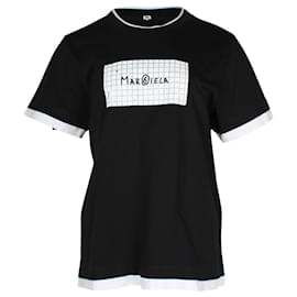 Maison Martin Margiela-MM6 Maison Margiela T-Shirt mit Rundhalsausschnitt aus schwarzer Baumwolle-Schwarz
