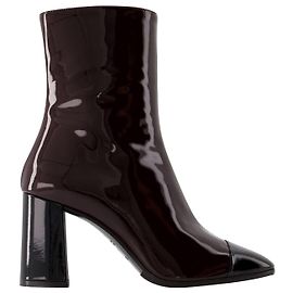 Donna Stiefeletten – Carel – Lackleder – Braun/Schwarze Farbe Braun