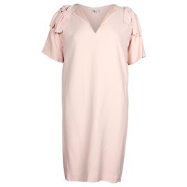 Chloé Abito con scollo a V e fiocco sulla spalla di Chloe in acetato rosa chiaro Rosa