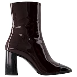Carel-Donna Ankle Boots - Carel - Patent Leather - Brown/Black-Brown