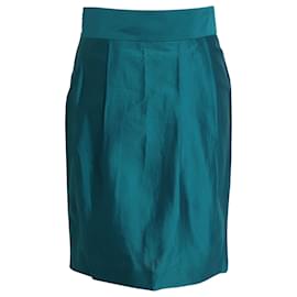 Moschino Cheap And Chic-Moschino Cheap And Chic Pencil Skirt in Green Cotton-Green