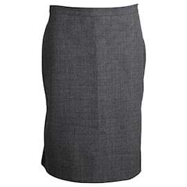 Moschino Cheap And Chic-Moschino Cheap And Chic Skirt in Grey Wool -Grey