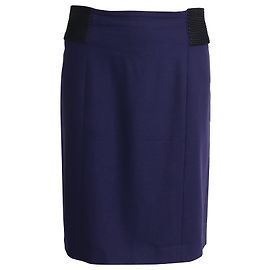 Alberta Ferretti Saia até o joelho em lã roxa Roxo