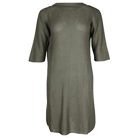 Hermès Knielanges Tunika-Strickkleid von Hermes aus grüner Seide Grün