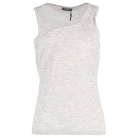 Autre Marque-N. Peal Scoop Neck Sleeveless Top in Grey Cashmere-Grey