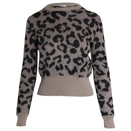 Max Mara Pullover aus Mohairwolle mit Animal-Print Andere