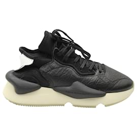 Y3-Y-3 Kaiwa GX1053 Sneakers Basses en Cuir Noir-Noir