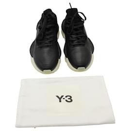 Y3-Y-3 Kaiwa  GX1053 Low-Top Sneakers in Black Leather-Black