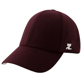 Signature Cap- Courreges - Wool - Burgundy Red Dark red