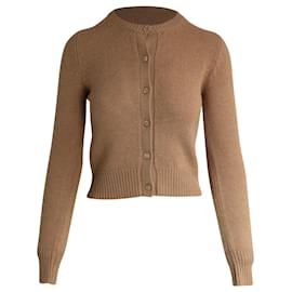 Prada-Cárdigan con botones en la parte delantera de Prada en lana marrón-Castaño