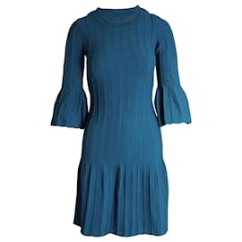 Michael Kors-Michael Michael Kors Bell Sleeve Dress in Green Viscose-Green