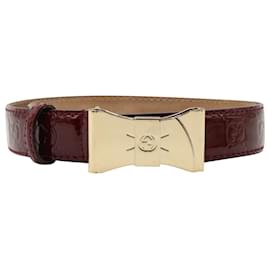 Gucci-cinturón con hebilla de lazo de Gucci 95 cm en Charol Rojo-Roja
